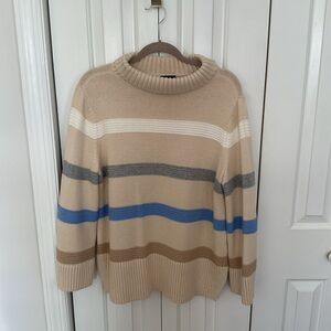 Talbots Multicolor Striped Crewneck Sweater X